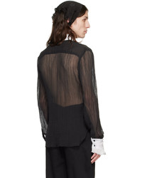 Camicia a maniche lunghe marrone scuro di Anna Sui