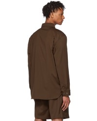 Camicia a maniche lunghe marrone scuro di Han Kjobenhavn