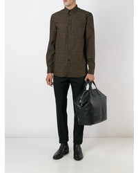 Camicia a maniche lunghe marrone scuro di Givenchy