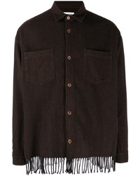 Camicia a maniche lunghe marrone scuro di YMC