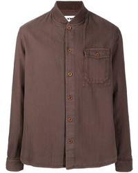 Camicia a maniche lunghe marrone scuro di YMC