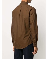 Camicia a maniche lunghe marrone di Polo Ralph Lauren