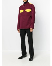 Camicia a maniche lunghe melanzana scuro di Calvin Klein 205W39nyc