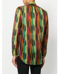 Camicia a maniche lunghe multicolore di Saint Laurent