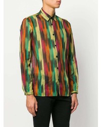 Camicia a maniche lunghe multicolore di Saint Laurent