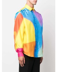 Camicia a maniche lunghe multicolore di Moschino