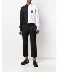 Camicia a maniche lunghe nera e bianca di Dolce & Gabbana