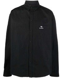 Camicia a maniche lunghe nera di Balenciaga
