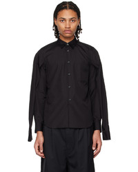 Camicia a maniche lunghe nera di Black Comme Des Garçons
