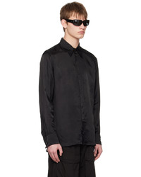 Camicia a maniche lunghe nera di Dries Van Noten