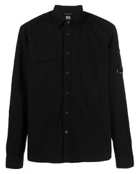 Camicia a maniche lunghe nera di C.P. Company