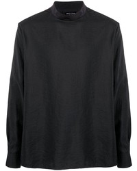 Camicia a maniche lunghe nera di Giorgio Armani