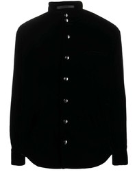 Camicia a maniche lunghe nera di Giorgio Armani