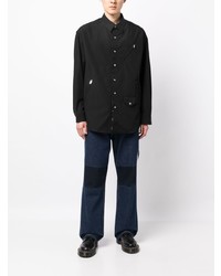 Camicia a maniche lunghe nera di Mastermind Japan