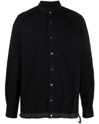 Camicia a maniche lunghe nera di Sacai