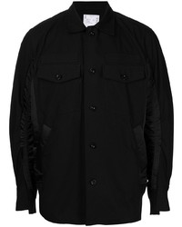 Camicia a maniche lunghe nera di Sacai