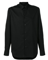 Camicia a maniche lunghe nera di Versace