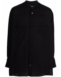 Camicia a maniche lunghe nera di Yohji Yamamoto