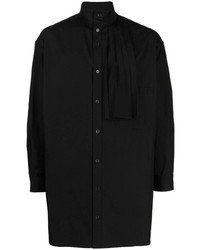 Camicia a maniche lunghe nera di Yohji Yamamoto