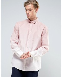 Camicia a maniche lunghe ombre rosa