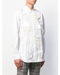 Camicia a maniche lunghe patchwork bianca di Comme Des Garcons SHIRT