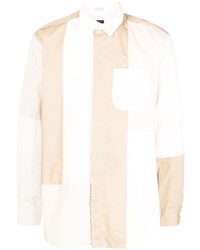 Camicia a maniche lunghe patchwork bianca di Engineered Garments