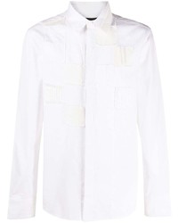 Camicia a maniche lunghe patchwork bianca di Viktor & Rolf