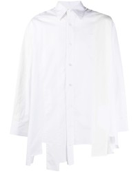 Camicia a maniche lunghe patchwork bianca di Viktor & Rolf