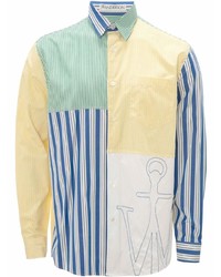 Camicia a maniche lunghe patchwork multicolore di JW Anderson