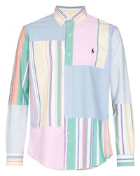 Camicia a maniche lunghe patchwork multicolore di Polo Ralph Lauren