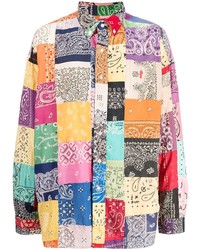 Camicia a maniche lunghe patchwork multicolore di Readymade