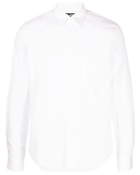 Camicia a maniche lunghe ricamata bianca di Black Comme Des Garçons