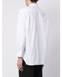 Camicia a maniche lunghe ricamata bianca di Comme des Garcons Homme