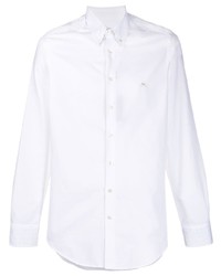 Camicia a maniche lunghe ricamata bianca di Etro