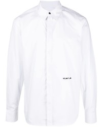 Camicia a maniche lunghe ricamata bianca di Helmut Lang