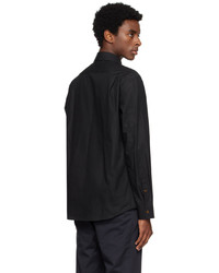 Camicia a maniche lunghe ricamata nera di Vivienne Westwood