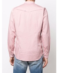 Camicia a maniche lunghe rosa di Dondup