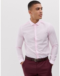Camicia a maniche lunghe rosa di Burton Menswear