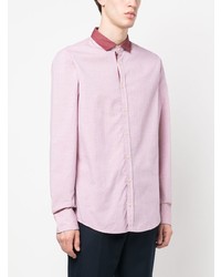 Camicia a maniche lunghe rosa di BOSS