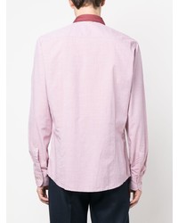 Camicia a maniche lunghe rosa di BOSS