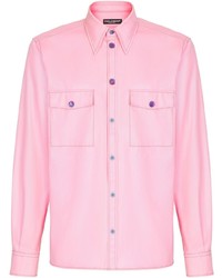 Camicia a maniche lunghe rosa di Dolce & Gabbana