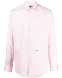 Camicia a maniche lunghe rosa di DSQUARED2