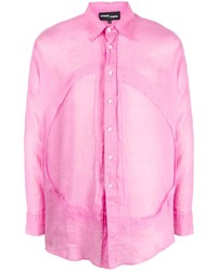 Camicia a maniche lunghe rosa di Edward Cuming