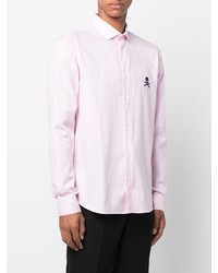 Camicia a maniche lunghe rosa di Philipp Plein