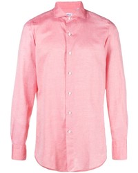 Camicia a maniche lunghe rosa di Finamore 1925 Napoli