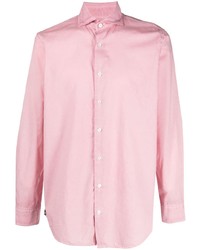 Camicia a maniche lunghe rosa di Lardini