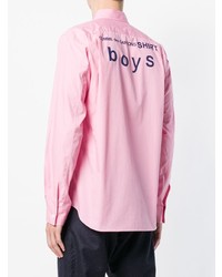 Camicia a maniche lunghe rosa di Comme Des Garçons Shirt Boys