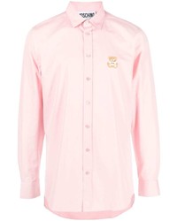 Camicia a maniche lunghe rosa di Moschino