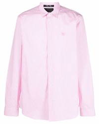 Camicia a maniche lunghe rosa di Philipp Plein