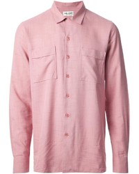 Camicia a maniche lunghe rosa di Saint Laurent